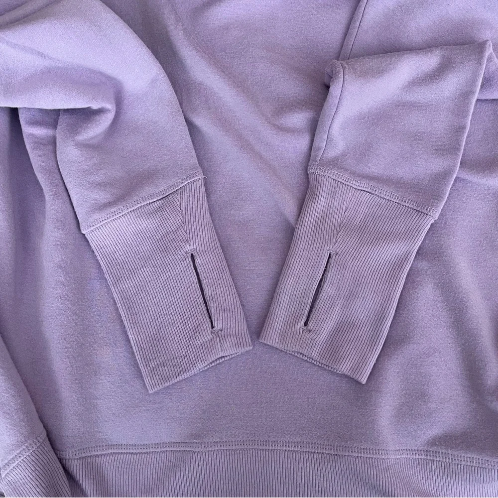 {Athleta} Coaster Luxe Pullover Sweatshirt in Lilac Purple - Women's Medium - Picture 7 of 9